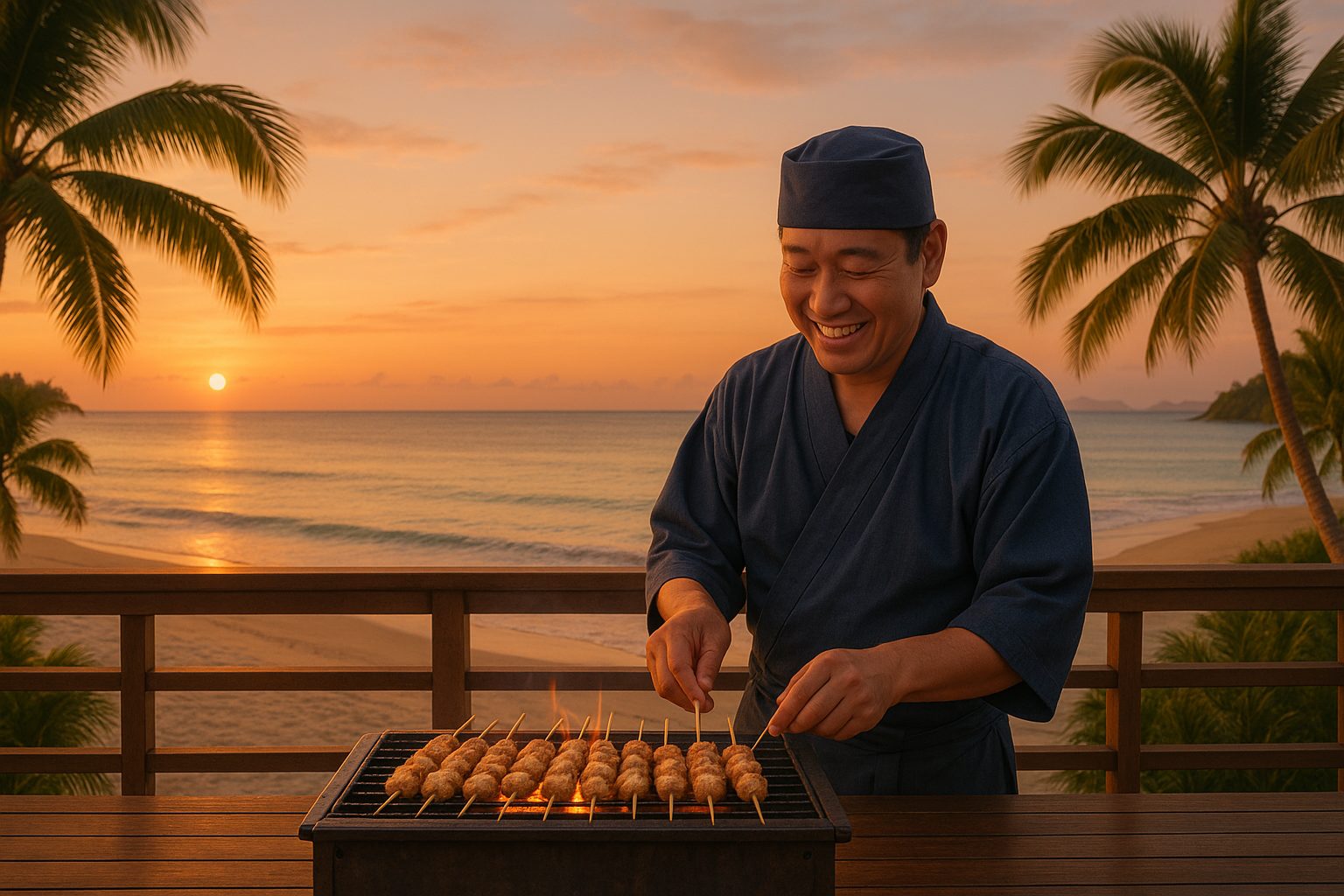 Yakitori specialist Japanese chef